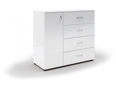 Συρταριέρα Apolo 7 - λευκό στιλπνό